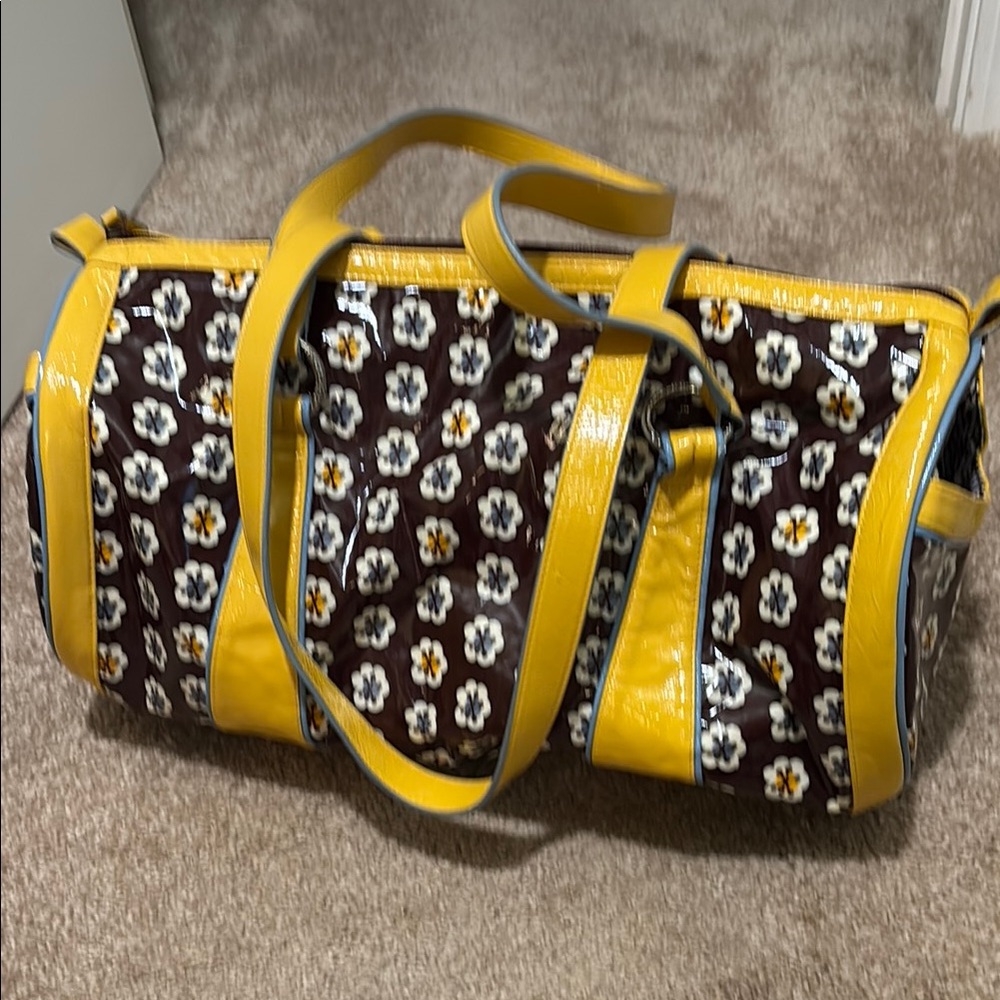 Vera Bradley Floral Yellow and Brown Women's Bag